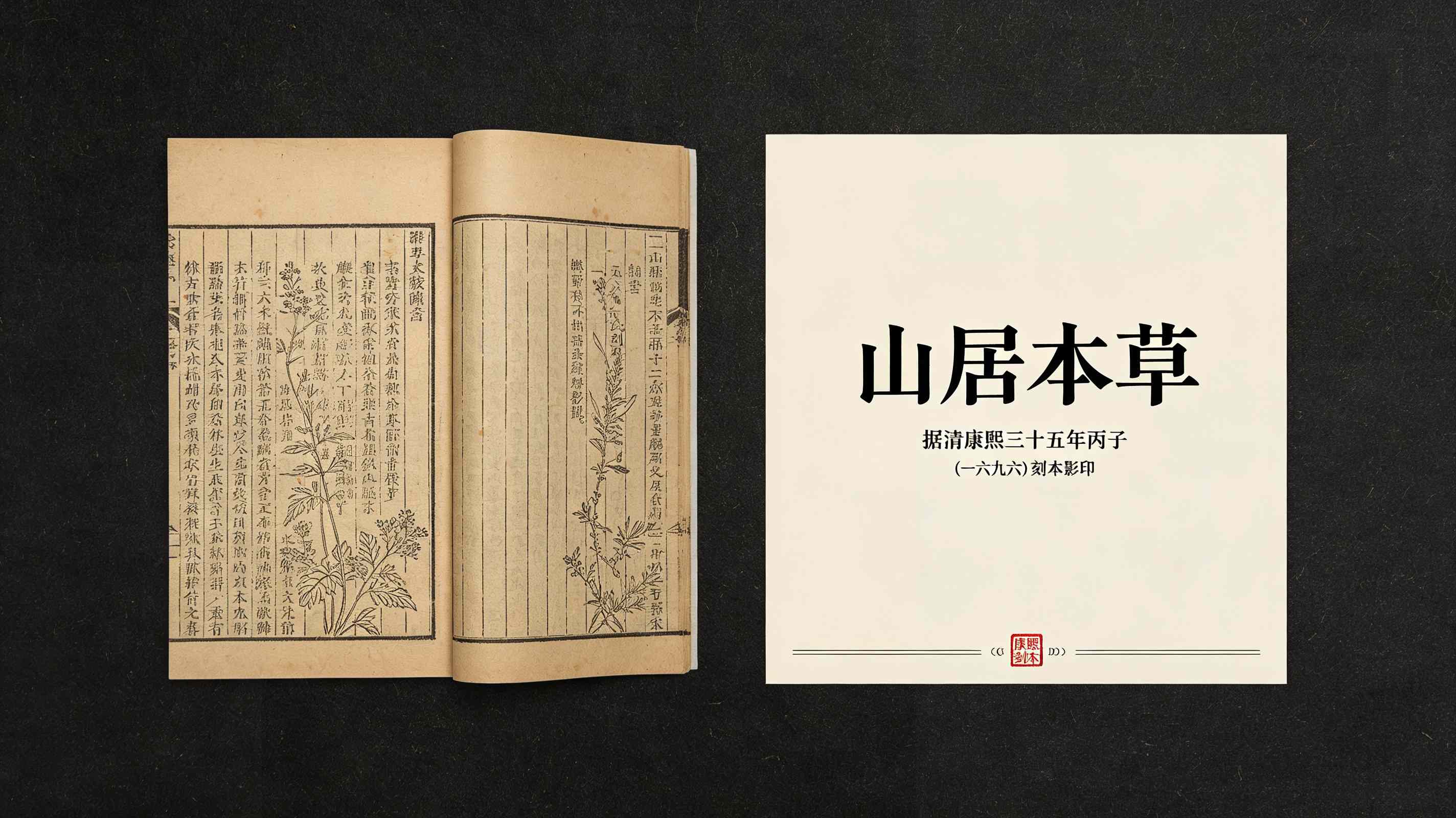 《山居本草》8册 据清康熙三十五年丙子（一六九六）刻本影印