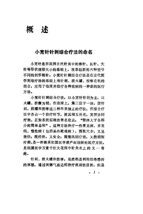 小宽针针刺综合疗法 封面