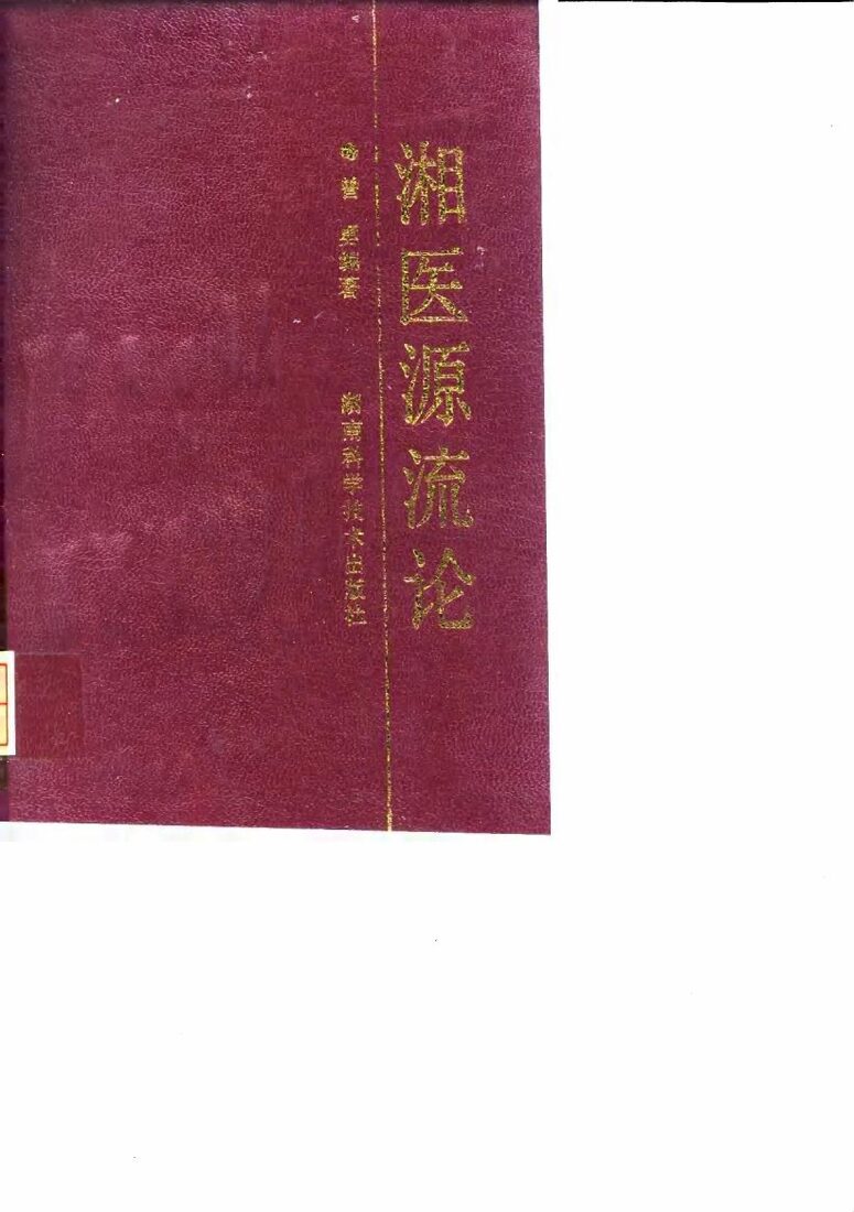 湘医源流论 封面