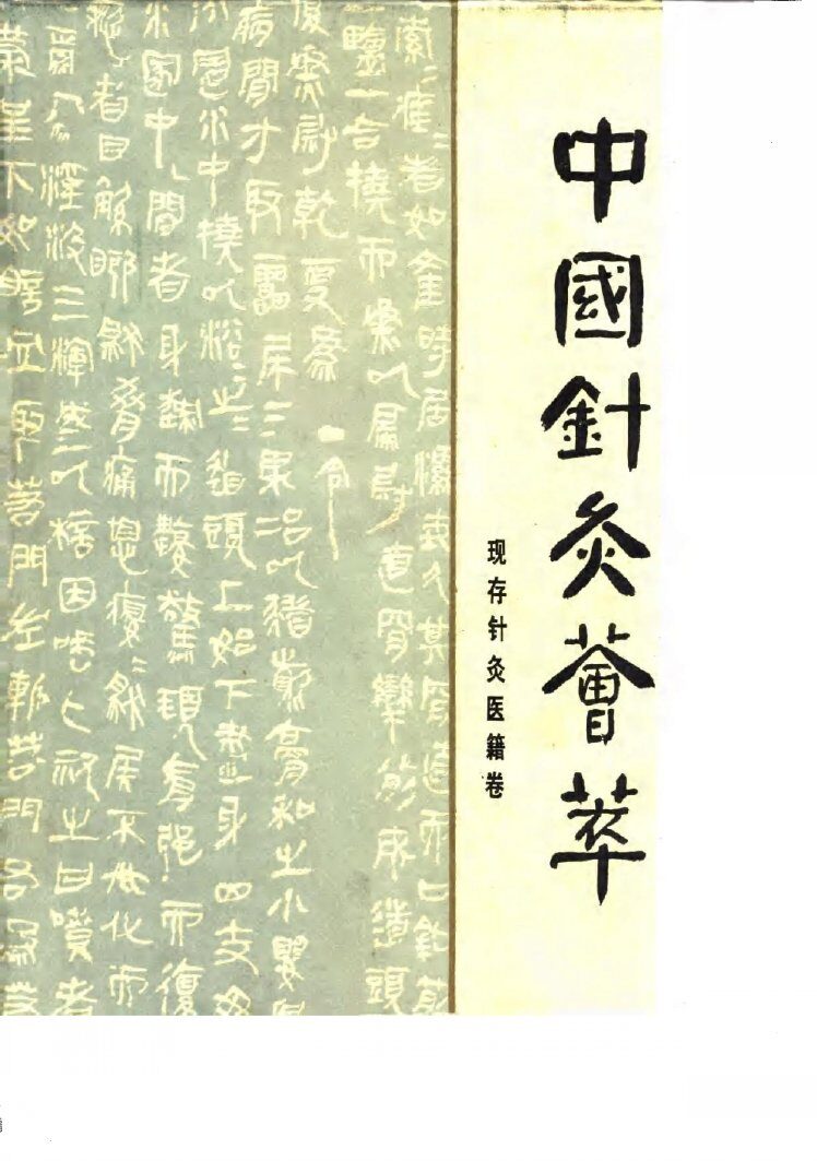 中国针灸荟萃  现存针灸医籍卷 封面