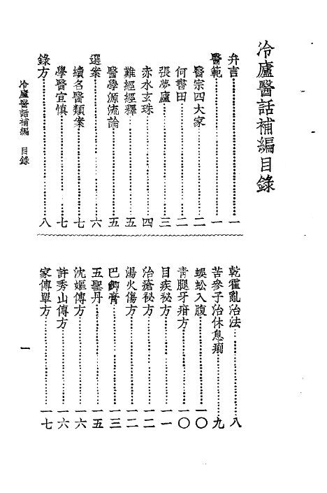 冷庐医话  冷庐医话补编 封面