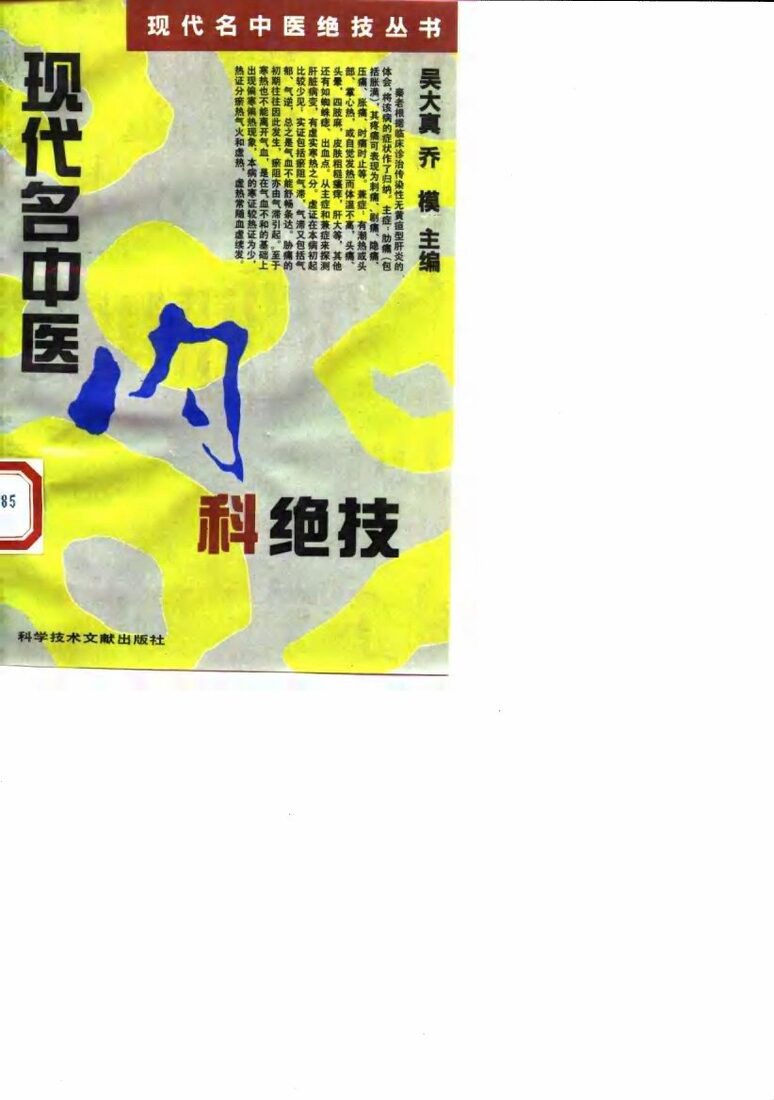 现代名中医内科绝技 封面