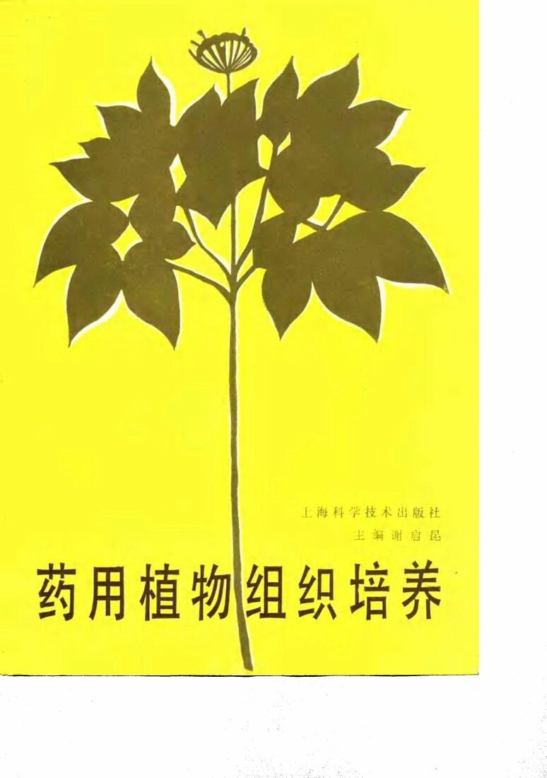 药用植物组织培养 封面