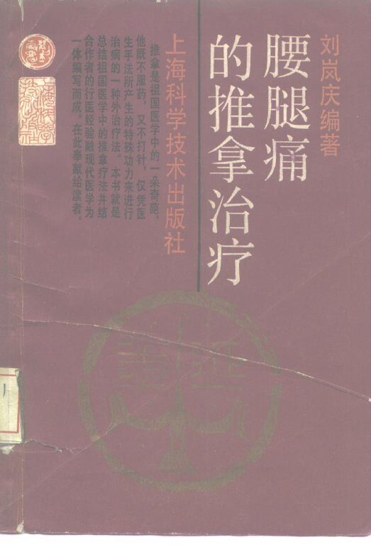 腰腿痛的推拿治疗 封面