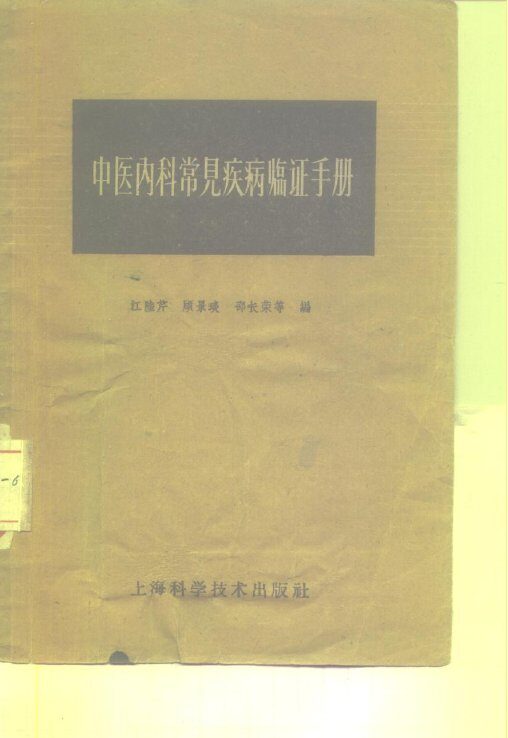 中医内科常见疾病临证手册 封面