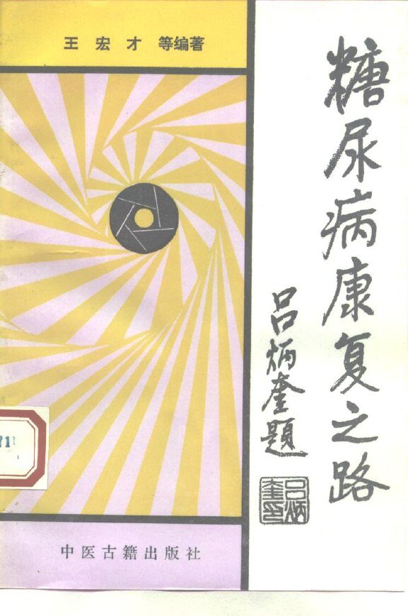 糖尿病康复之路  王法祥临床经验览要 封面