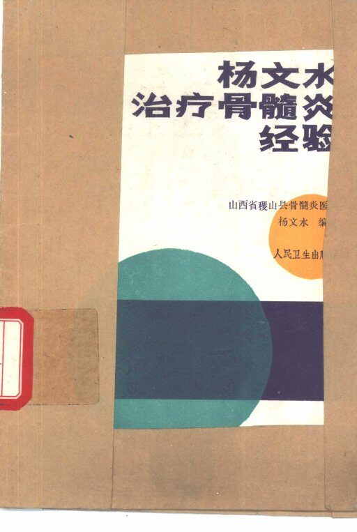 杨文水治疗骨髓炎经验 封面