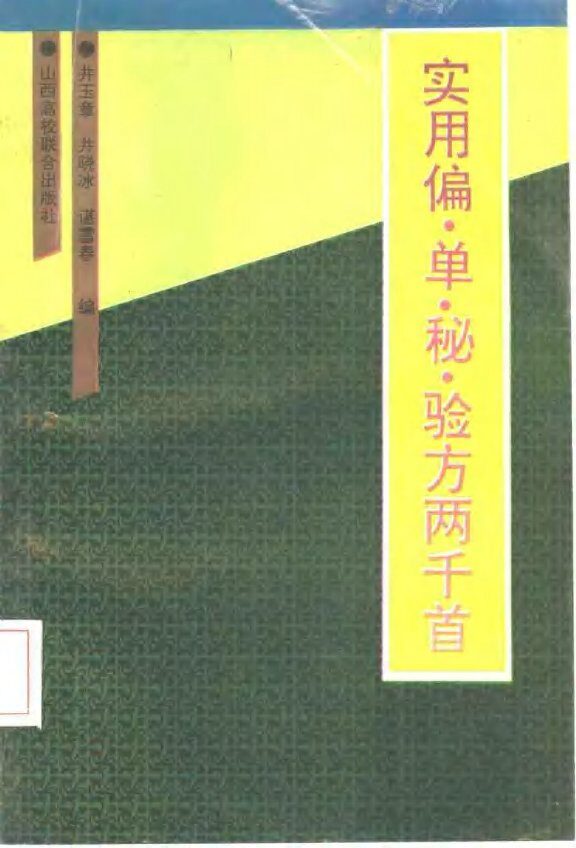 实用偏、单、秘、验方两千首 封面