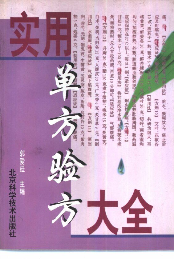 实用单方验方大全 封面