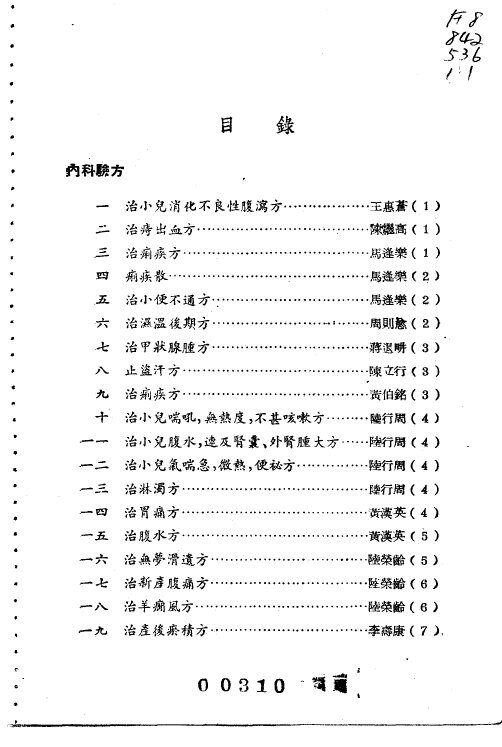 中医验方交流集 封面