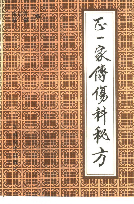 正一家传伤科秘方 封面