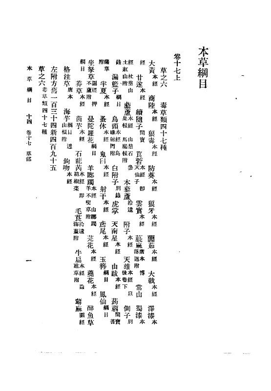 本草纲目  卷17  上下 封面