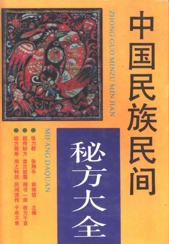 中国民族民间秘方大全 封面