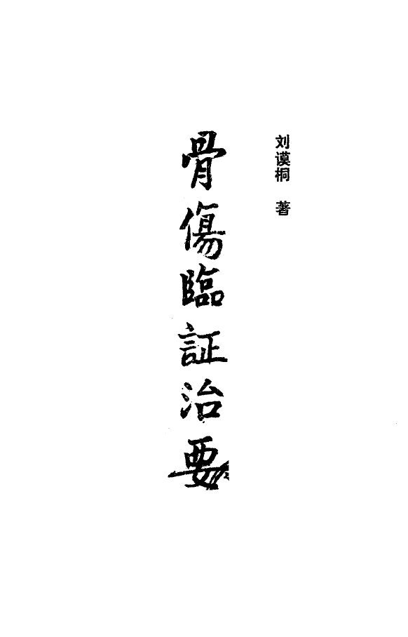 骨伤临证治要 封面