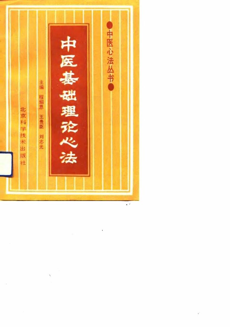 中医基础理论心法 封面