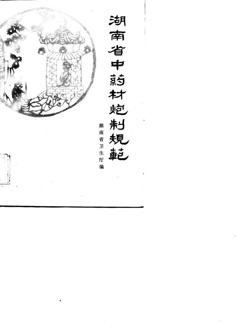 湖南省中药材炮制规范 封面