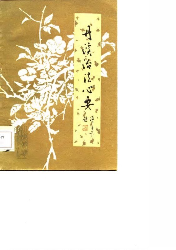 丹溪治法心要 封面