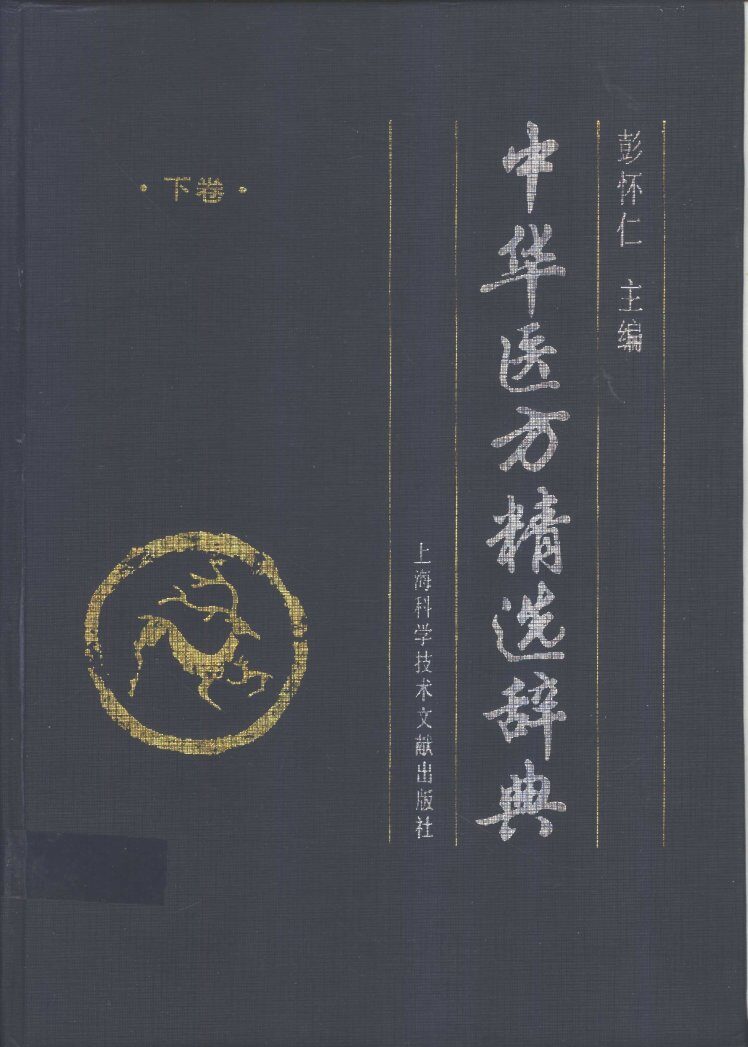 中华医方精选辞典  下 封面
