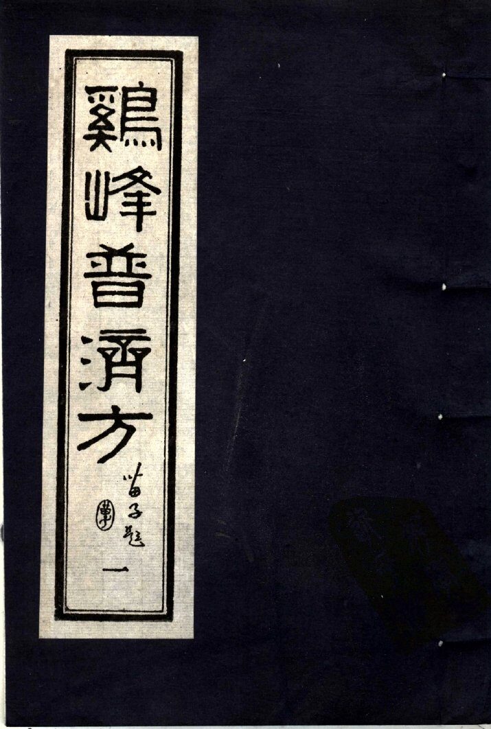 鸡峰普济方  1 封面