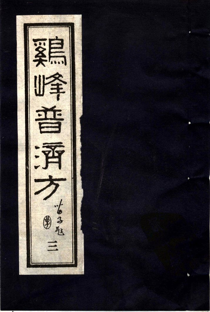 鸡峰普济方  3 封面
