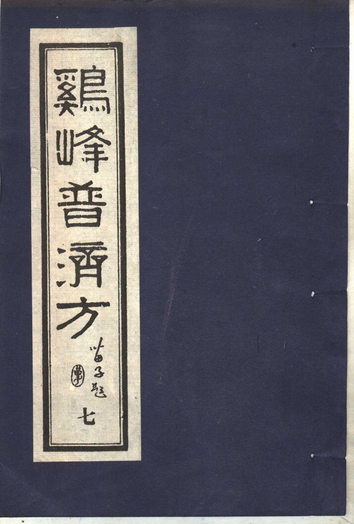 鸡峰普济方  7 封面