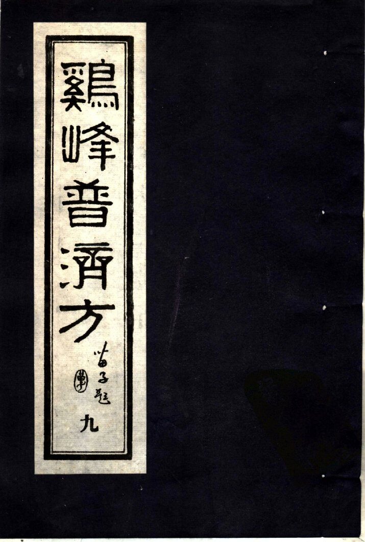 鸡峰普济方  9 封面