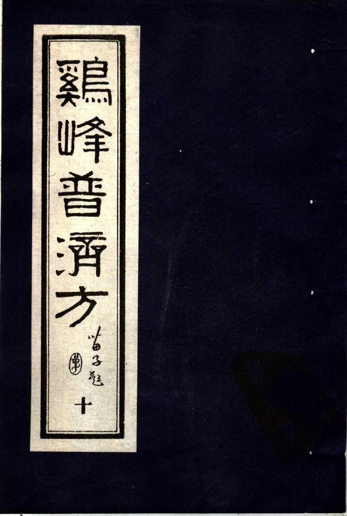 鸡峰普济方  10 封面