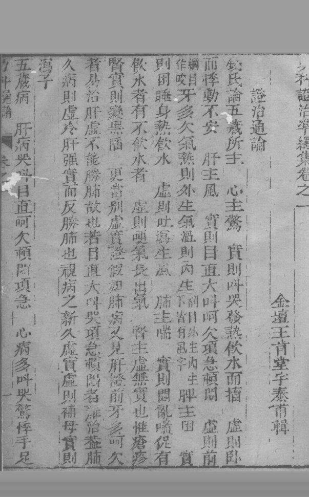 幼科证治准绳  卷1 封面