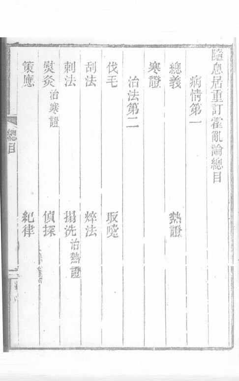 随息居重订霍乱论  第四药方篇 封面