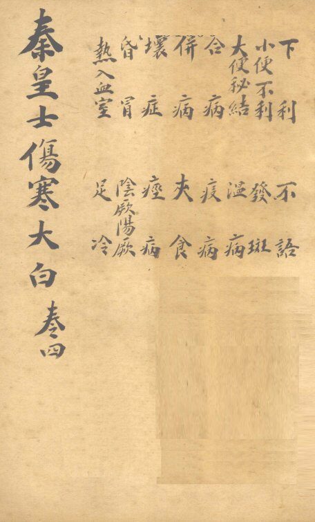 伤寒大白  卷4 封面