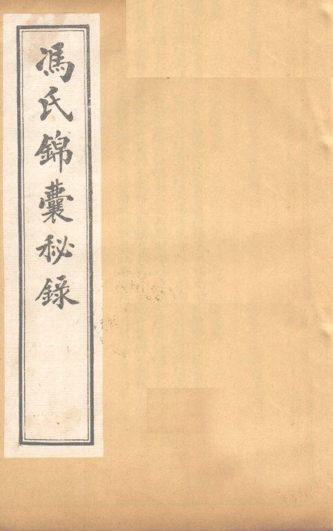 冯氏锦囊秘录杂症大小合参  卷5、卷6 封面