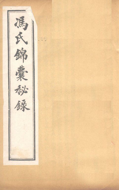 冯氏锦囊秘录杂症大小合参  卷12、卷13 封面