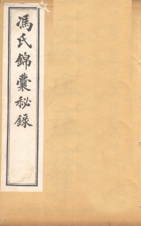 冯氏锦囊秘录痘疹全集  卷1-2 封面