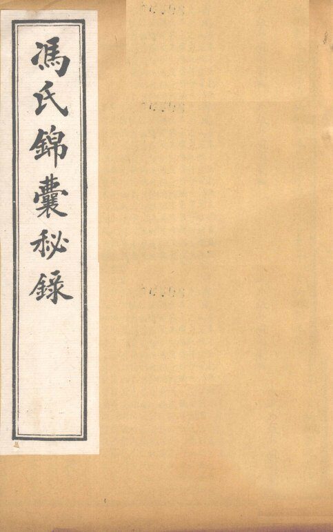 冯氏锦囊秘录杂症痘疹药性主治合参  卷2、卷3 封面