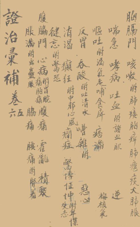 证治汇补  卷5、6 封面