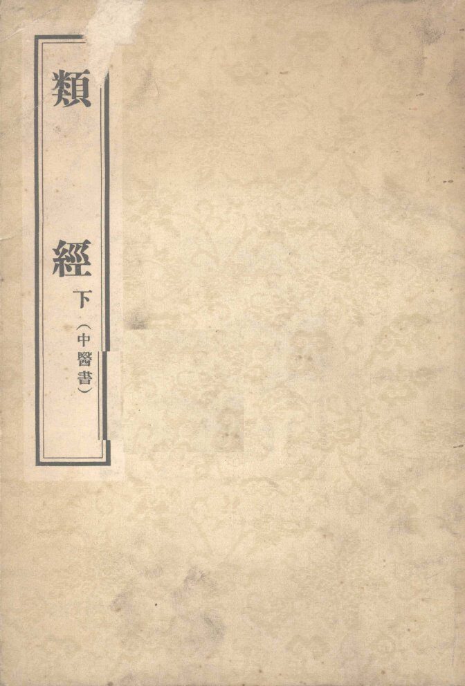 类经  （中医书）  下 封面