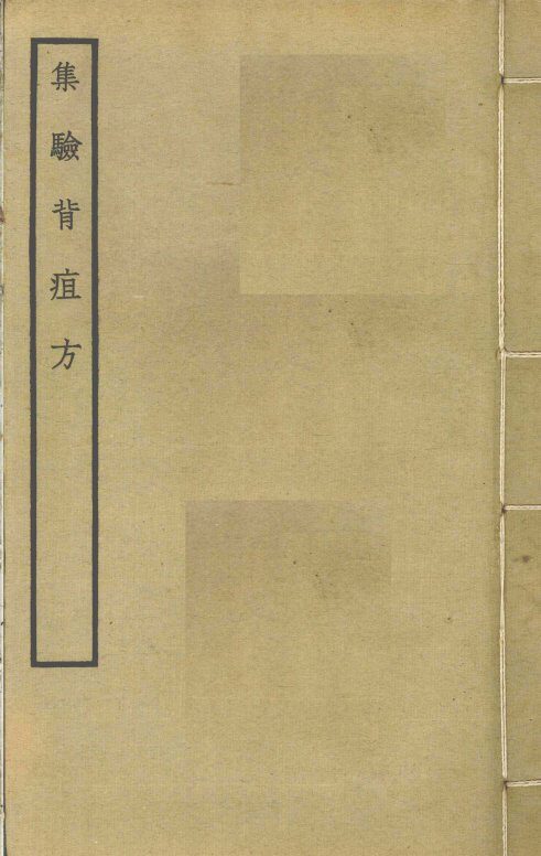 集验背疽方 封面