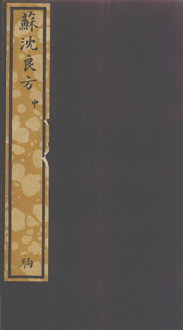 苏沈良方  中 封面