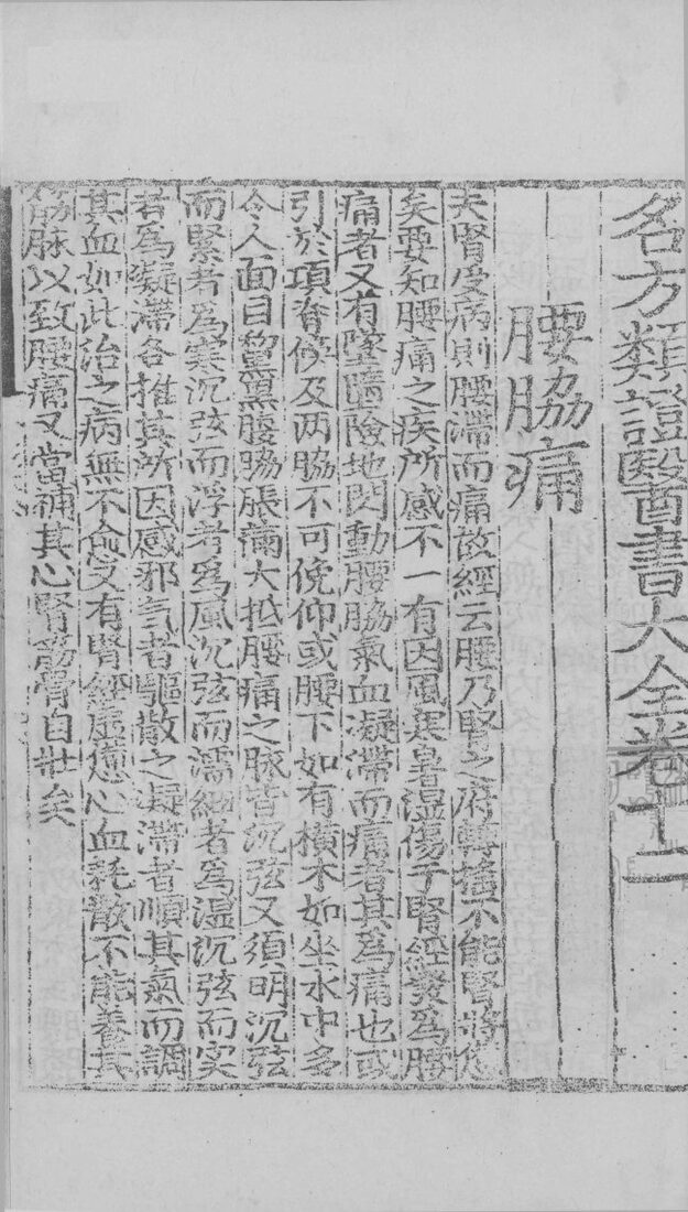 新编名方频证医书大全  卷之十四 封面