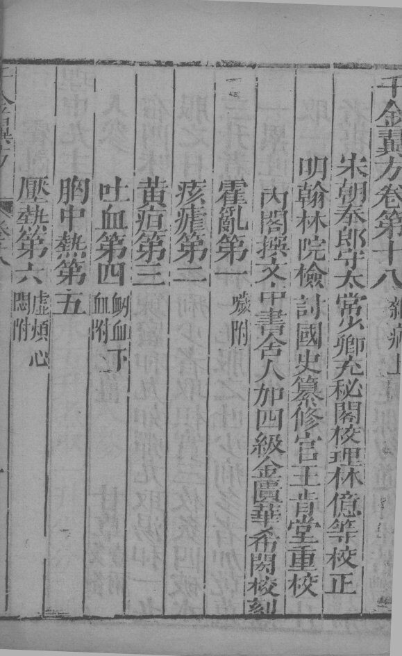 千金翼方  卷18、卷19 封面