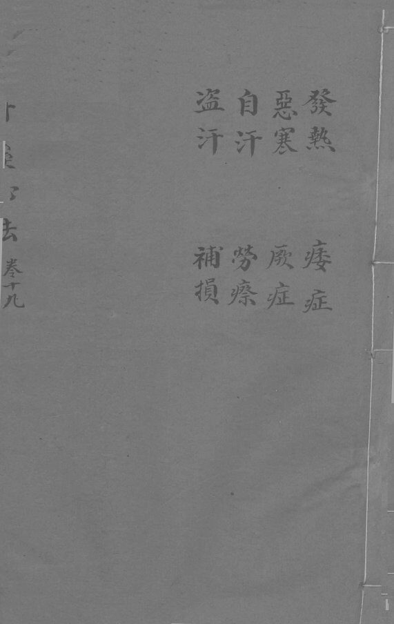 丹溪心法  卷19  发热  心寒  自汗  盗汗  痿症  厥症  劳瘵  禣损 封面