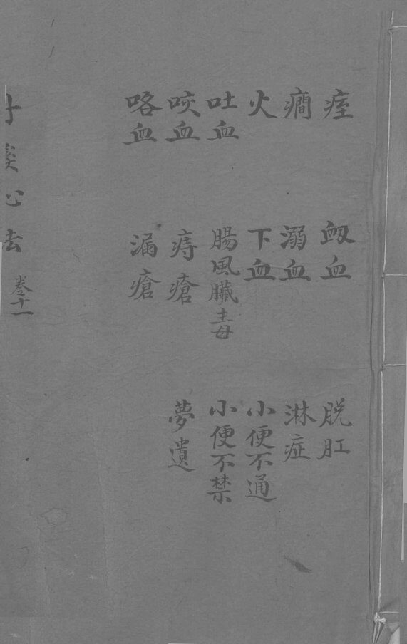 丹溪心法  卷11  痓  癎  火  吐血  咳血  咯血  弱血  下血  肠风脏毒  痔疮  漏疮  脱肛  淋血  小便不通  小便不禁  梦游 封面