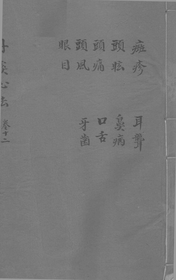 丹溪心法  卷12  斑疹  头眩  头痛  头风  眼目  耳聋  鼻病  口舌  牙齿 封面
