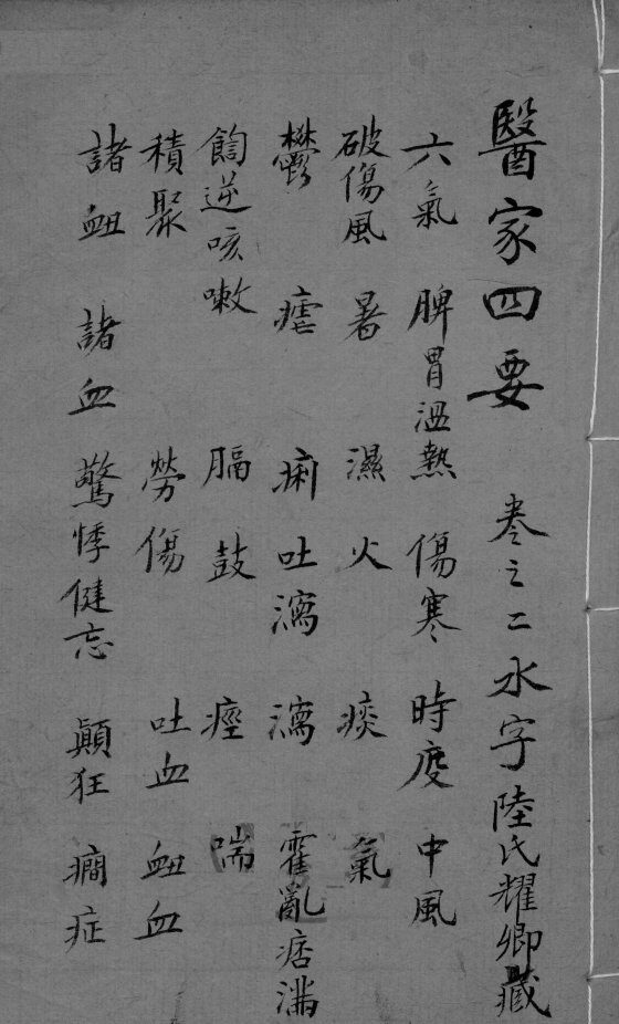 医家四要  卷2 封面