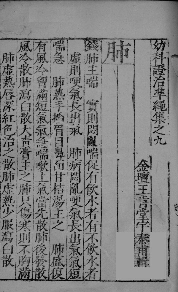 幼科证治准绳集之九  上 封面