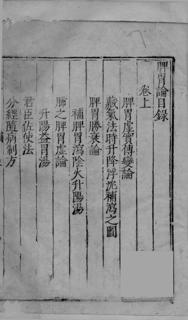 脾胃论  上中 封面