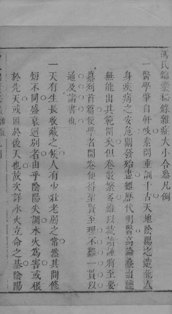 冯氏锦囊秘录杂症大小合叅 封面