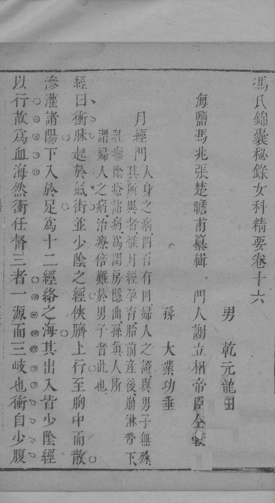 冯氏锦囊秘录杂症大小合叅  卷16 封面