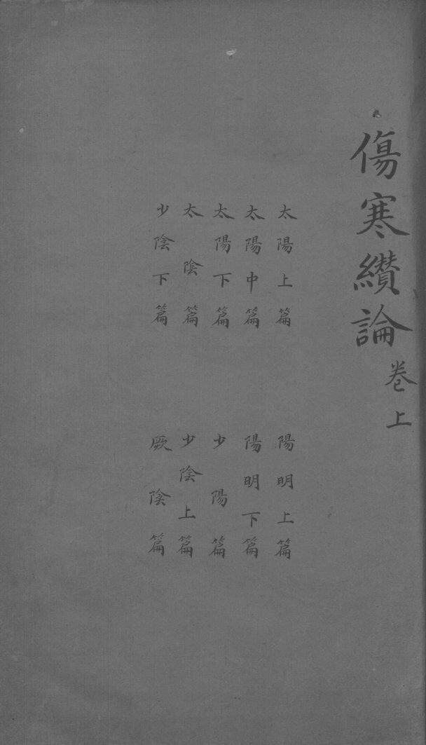 伤寒纉论  卷上 封面