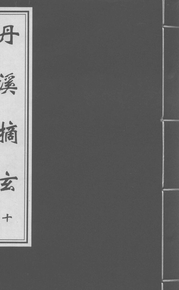 丹溪摘玄  卷10 封面